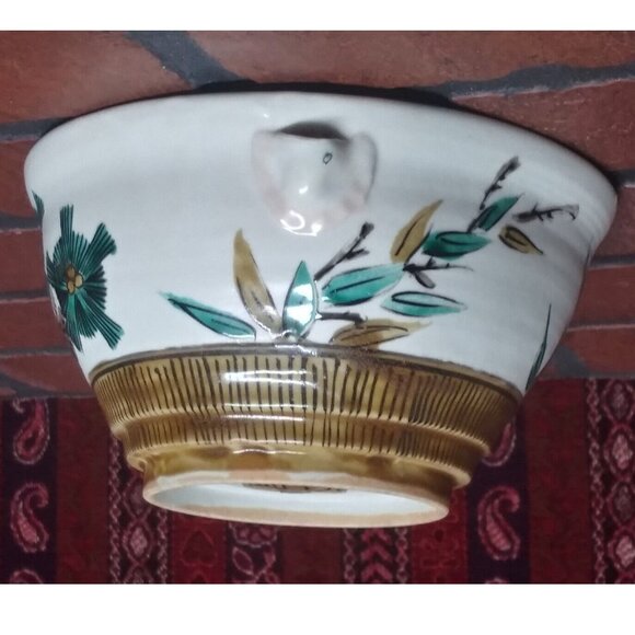 Vintage Japanese Pottery Tea Bowl Matcha Chawan ?Ceremony Spout Sankaku RARE HTF - Picture 2 of 9